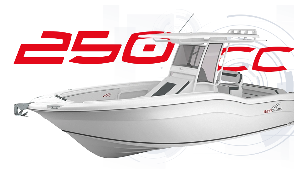 vue laterale bateau de peche sportive seagame 250CC