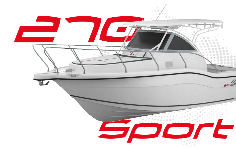 vue laterale bateau de peche sportive seagame 270 sport